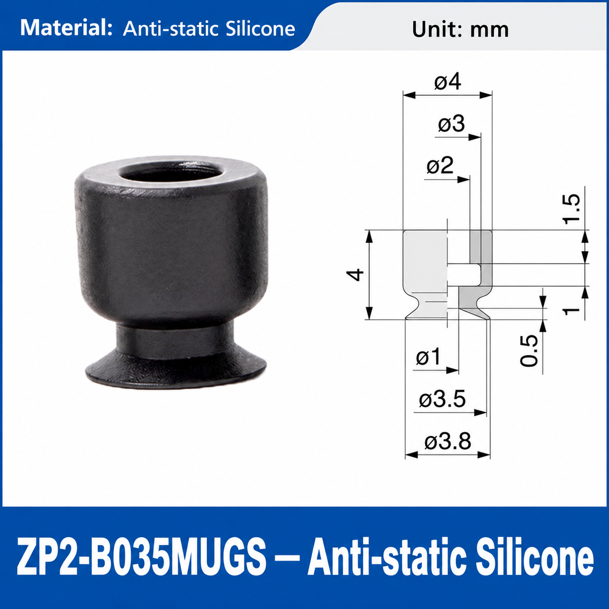 ZP2-B035MUGS — Anti-static Silicone