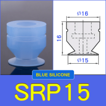 SRP15 miniature vacuum cup with model-specific engineering drawing