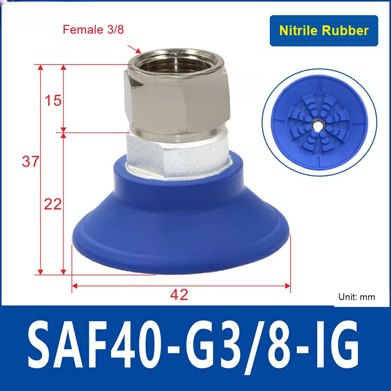 SAF40-G3/8-IG Female Thread vacuum suction cup or fitting