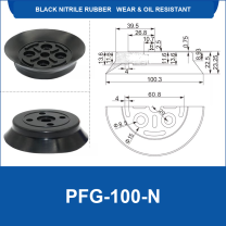 PFG PA Series Flat Vacuum Suction Cups in Silicone and Nitrile Rubber-BOLTTE