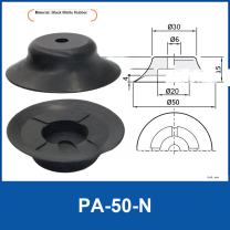 PFG PA Series Flat Vacuum Suction Cups in Silicone and Nitrile Rubber-BOLTTE