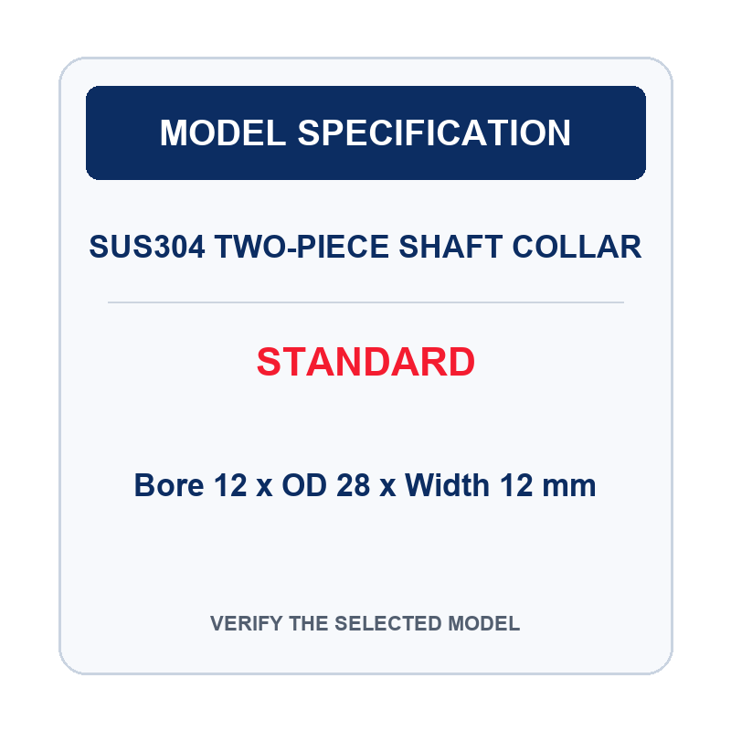 Standard | Bore 12 x OD 28 x Width 12 mm model identification card
