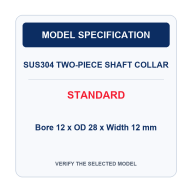 BOLTTE 304 Stainless Steel Two-Piece Shaft Collars - 3-120 mm Bore