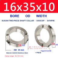 BOLTTE 304 Acero Inoxidable Dos Piezas Collares de Eje - 3-120 mm Bore