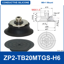 ZP2-TB20MTGS-H6 Conductive Silicone (M6×1 Thread) | clean product image