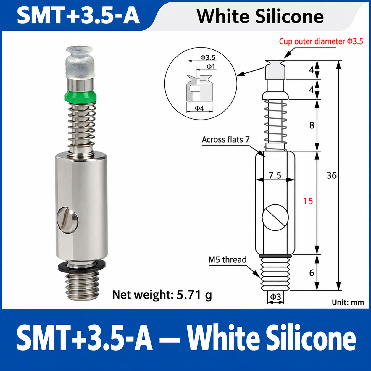 SMT+3.5-A — White Silicone