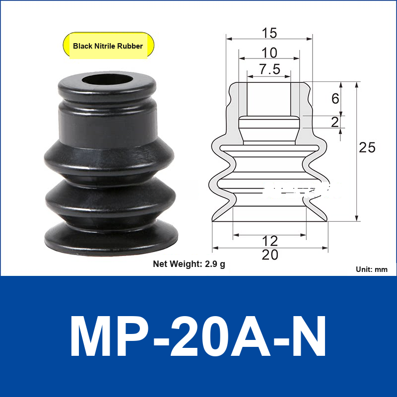 MP-20A-N Black Nitrile Rubber | clean product image