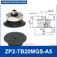 ZP2-TB Flat Vacuum Suction Cups with Mounting Fittings