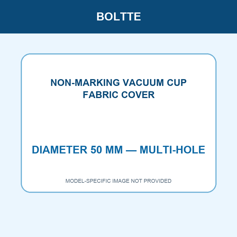 Diameter 50 mm — Multi-Hole vacuum cup fabric cover model identification card