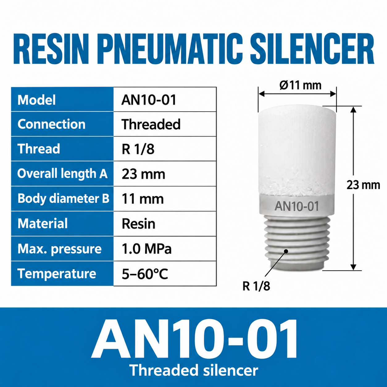 AN10-01 - Threaded - dimensions