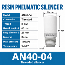 AN40-04 - Threaded - dimensions
