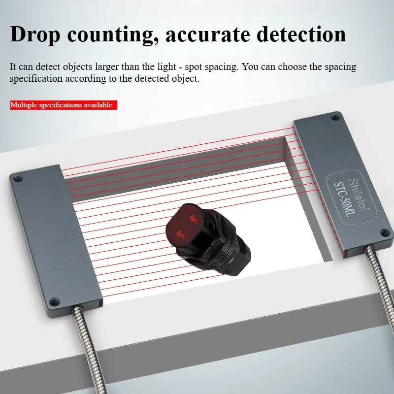 STC-10MLD Rectangular Matrix Fiber Sensor Amplifier Area Detection Diffuse Reflection Grating Counting Photoelectric Sensor-BOLTTE