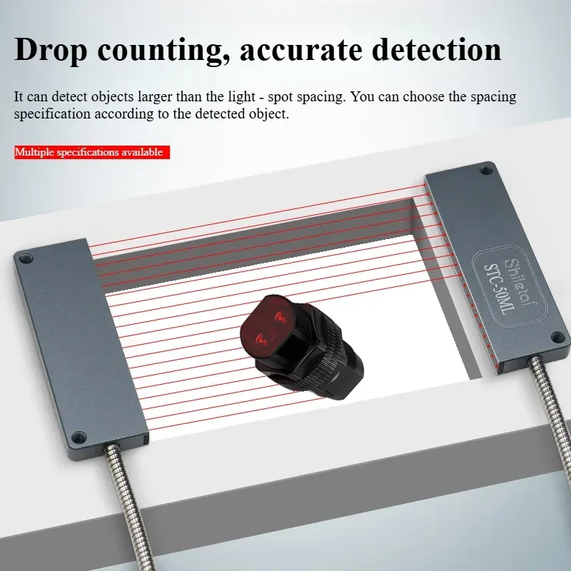 STC-10MLD Rectangular Matrix Fiber Sensor Amplifier Area Detection Diffuse Reflection Grating Counting Photoelectric Sensor-BOLTTE