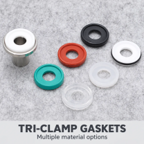 Sanitary Tri-Clamp Gaskets & Filter Screens, Silicone, PTFE, EPDM, NBR & FKM