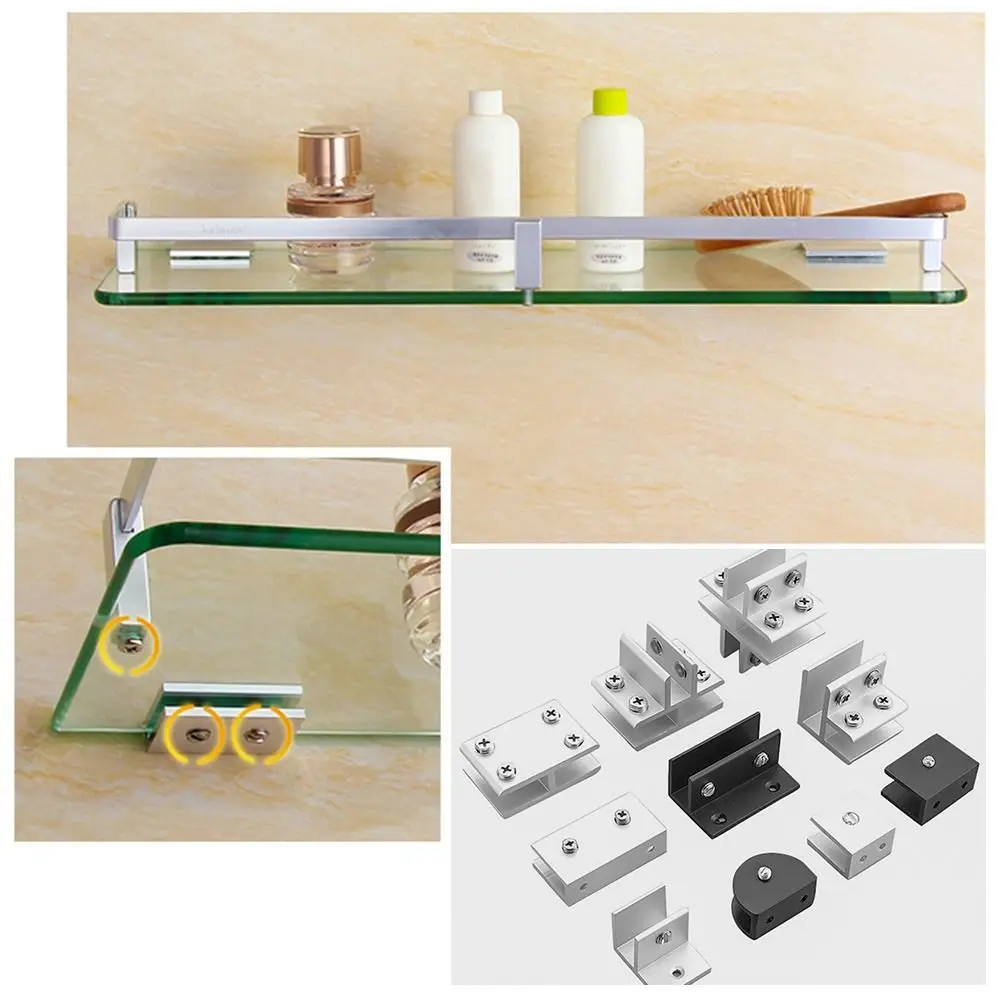 Thicken Panel Bracket Glass Clamp Shelves Clips Furniture Hardware Shelf Holder Clip Shelf Holder Support For 6-12mm