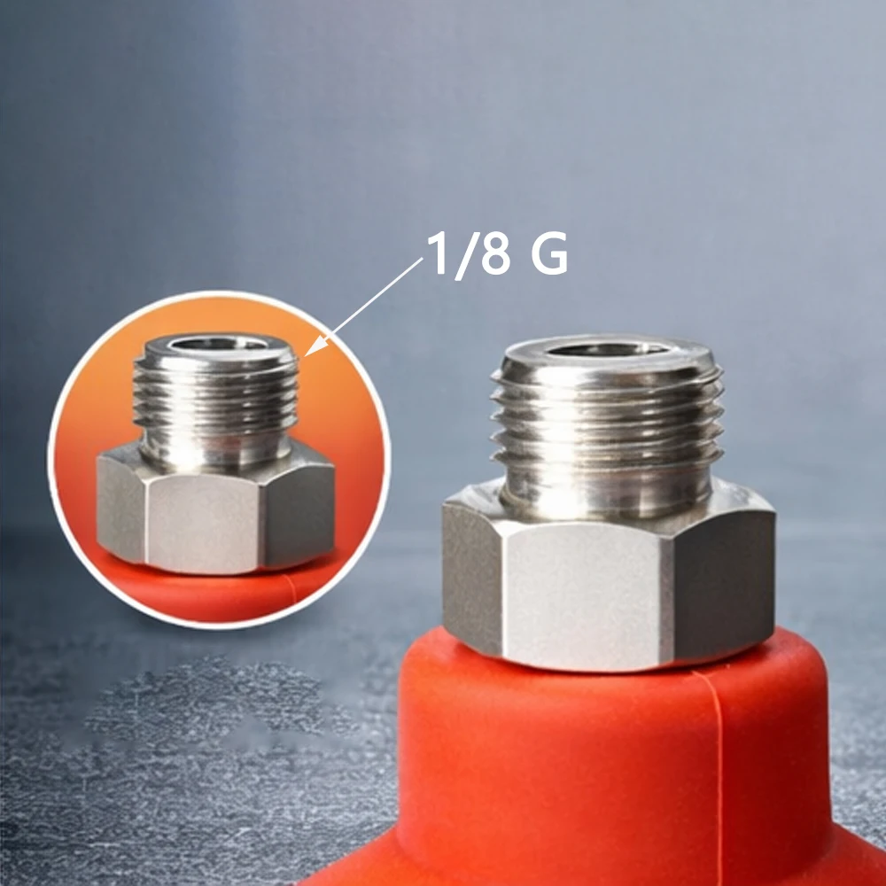 10PCS Pneumatic Vacuum Sucker with Fitting G1/8 Thread 8mm Mounting Hole Silicone Double Layers Injection Molding Machine Tools-BOLTTE