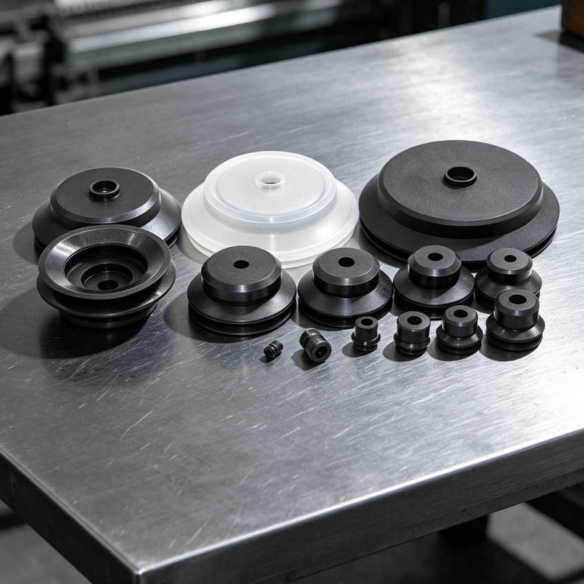 PJG Series Double-Bellows Silicone and Nitrile Rubber Vacuum Cups
