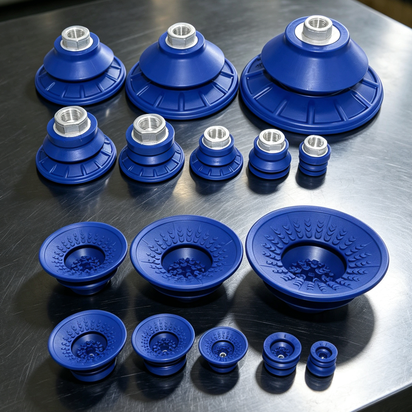 SAB Series NBR Bellows Vacuum Suction Cups with Threaded Fittings