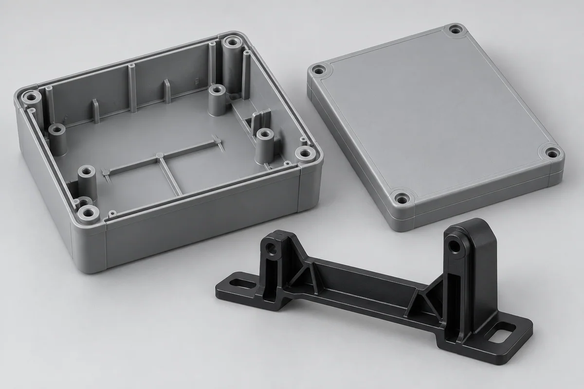Illustrative injection-injection-molded-structural-parts category render, not a supplied customer part