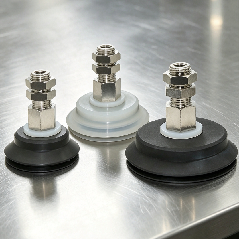 PBF-60 / PBF-70 / PBF-80 Vacuum Suction Cups — Silicone or Nitrile Rubber