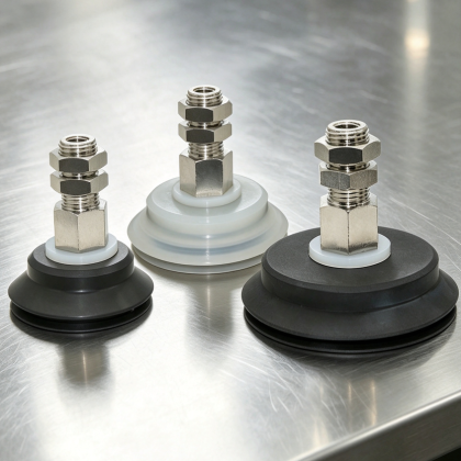 PBF-60 / PBF-70 / PBF-80 Vacuum Suction Cups — Silicone or Nitrile Rubber