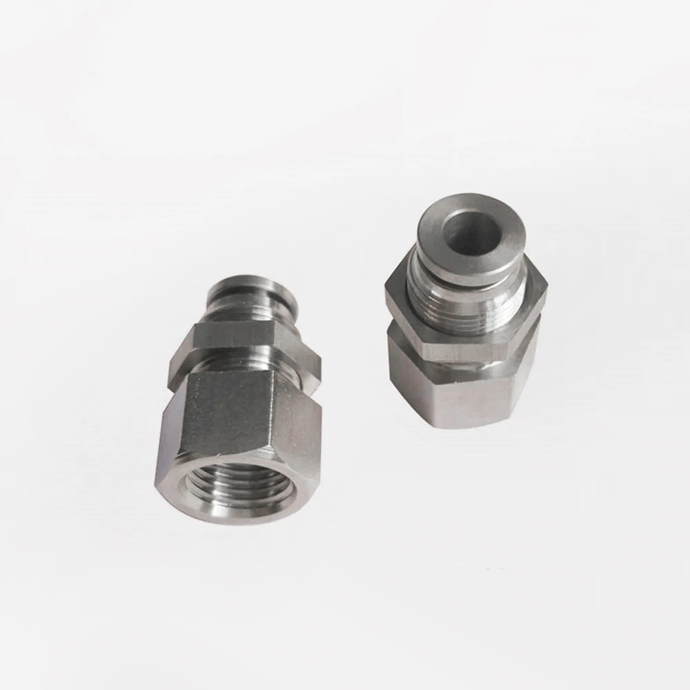 Pneumatic PMF Straight Bulkhead Union Pipe Connector BSPT Female Thread 304 Stainless Push In Quick Air Fitting Plumbing Hose-BOLTTE