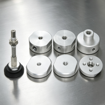 D70 Heavy-Duty Aluminum Vacuum Cup Mounting Blocks — M8 Base