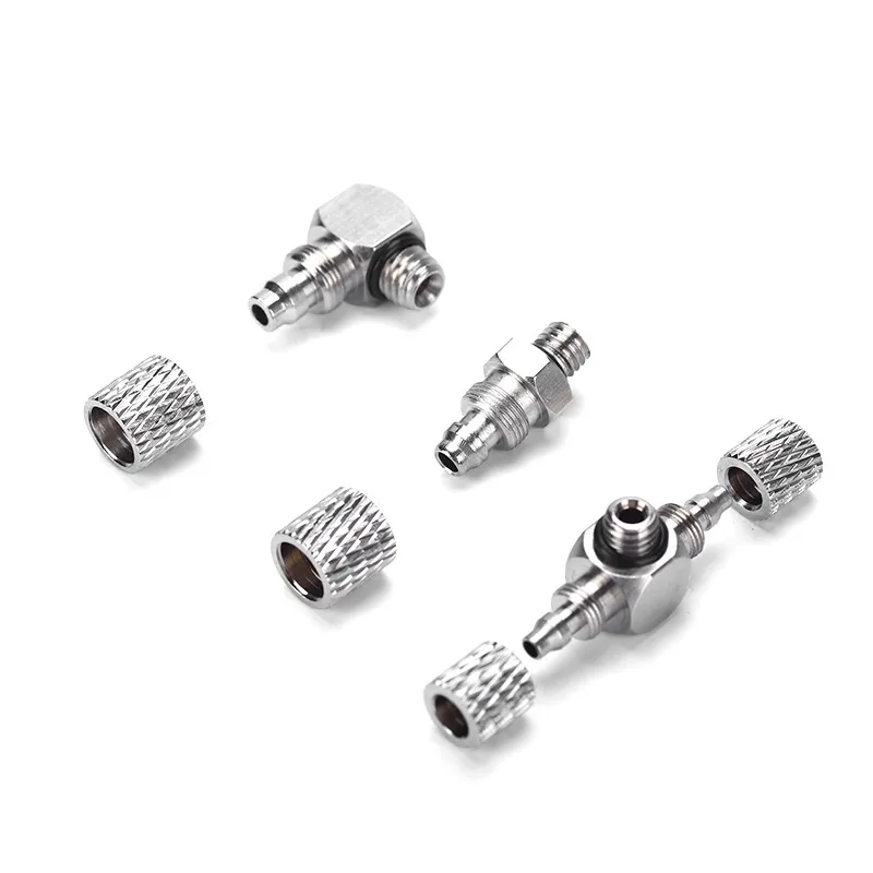 5PCS 10PCS Mini Micro Pneumatic Pipe Fitting Hose 3/4/5/6mm Male Thread M3 M4 M5 M6 Copper Straight/Elbow Type Quick Connector-BOLTTE