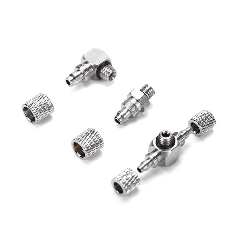 5PCS 10PCS Mini Micro Pneumatic Pipe Fitting Hose 3/4/5/6mm Male Thread M3 M4 M5 M6 Copper Straight/Elbow Type Quick Connector-BOLTTE