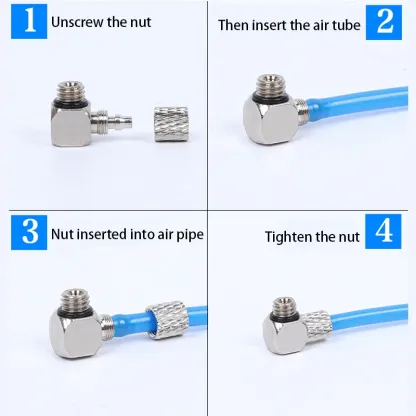 5PCS 10PCS Mini Micro Pneumatic Pipe Fitting Hose 3/4/5/6mm Male Thread M3 M4 M5 M6 Copper Straight/Elbow Type Quick Connector-BOLTTE