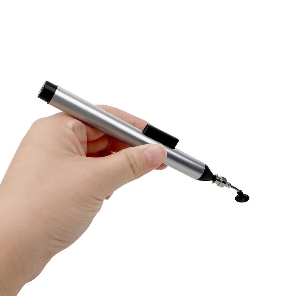 Manually Pumping Vacuum Suction Pen, IC Chip SMD Picker Hand Tool Set with 3 Sizes Suction Tips for Electronics & Lens Handling-BOLTTE
