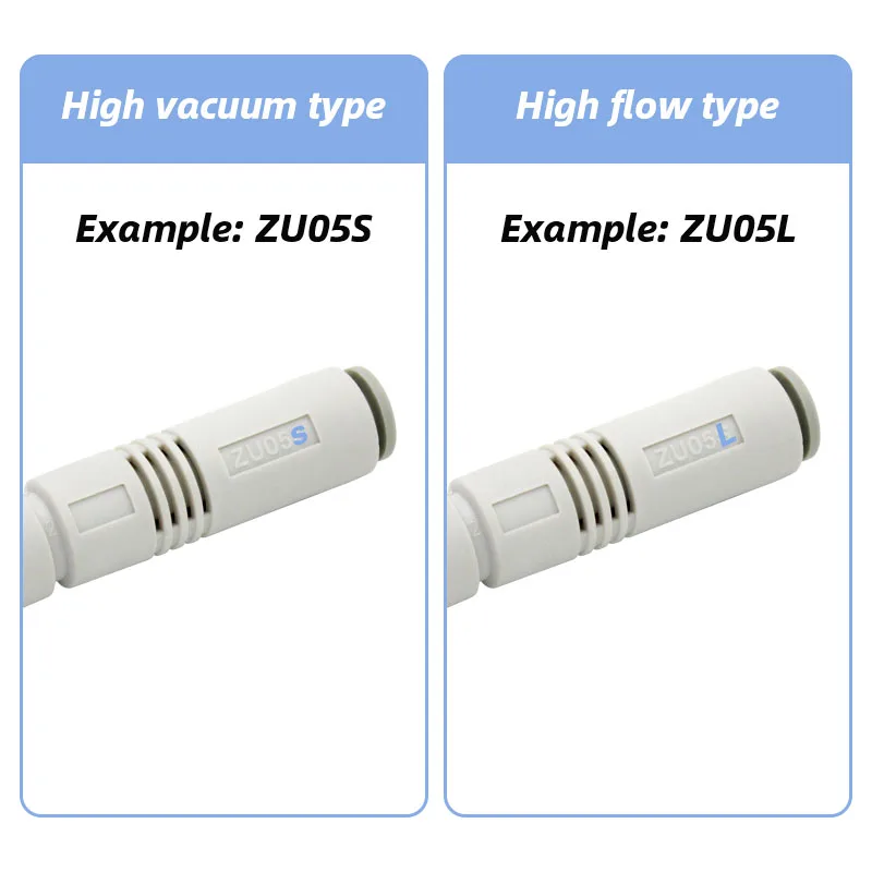 manipulator ZU05S ZU07S  ZU05L ZU07L Large flow Pneumatic Vacuum Ejector vacuum negative pressure generator-BOLTTE