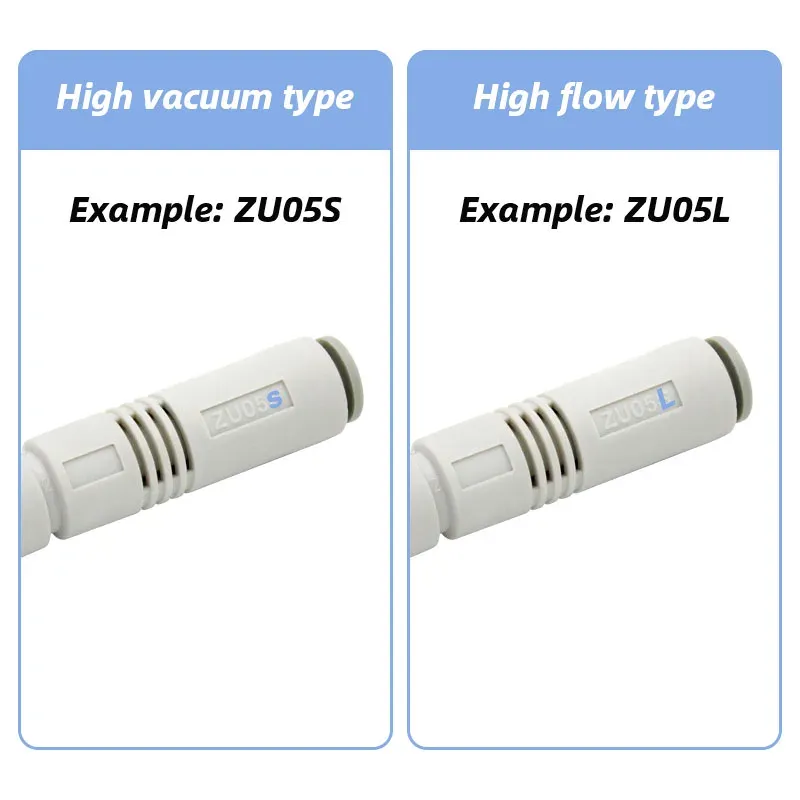 manipulator ZU05S ZU07S  ZU05L ZU07L Large flow Pneumatic Vacuum Ejector vacuum negative pressure generator-BOLTTE
