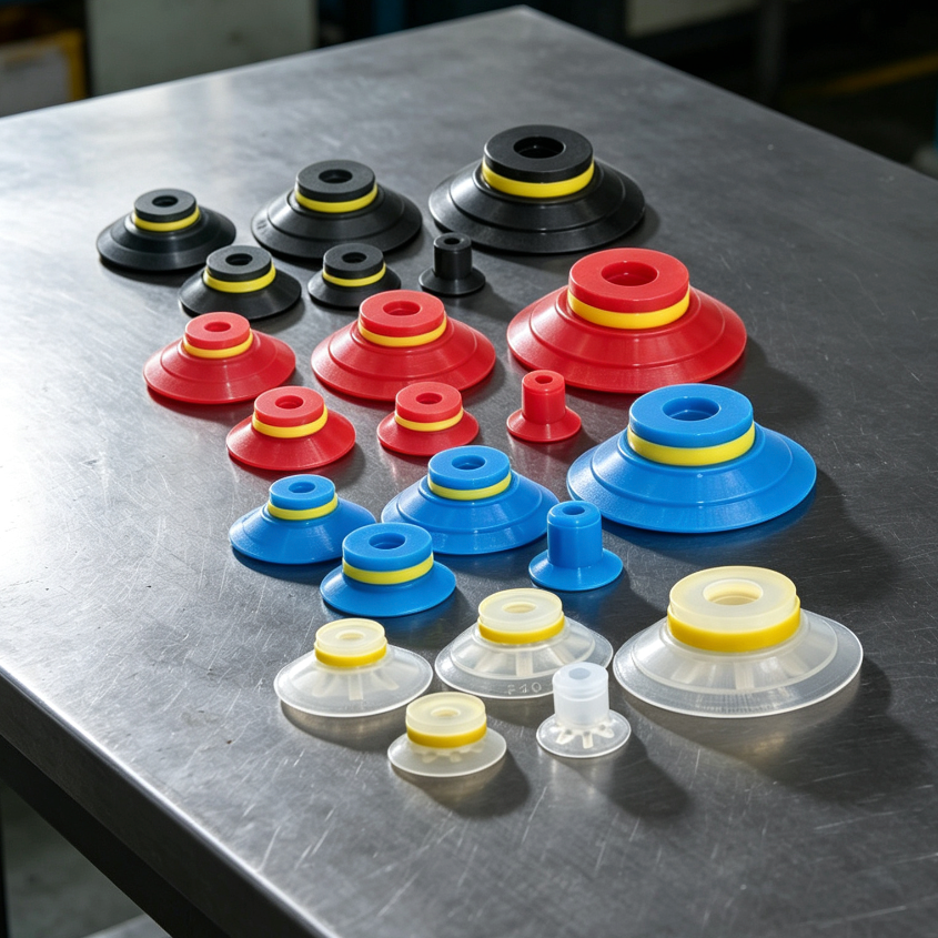 VF Series Silicone and Nitrile Rubber Vacuum Suction Cups