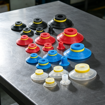 VF Series Silicone and Nitrile Rubber Vacuum Suction Cups