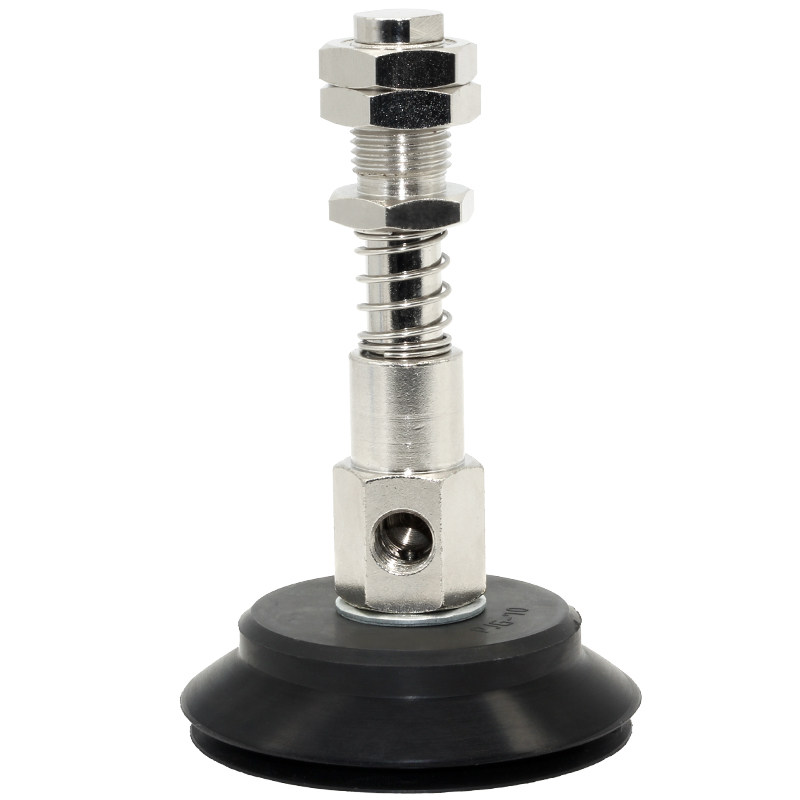 PJYS Spring-Loaded Side-Port Vacuum Cup Assemblies – Silicone/NBR, 60–80 mm, 10/30 mm Stroke