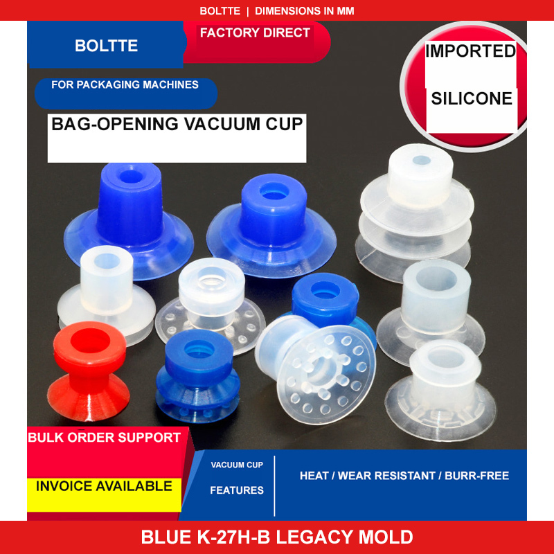 Blue K-27H-B Legacy Mold - Bag Opening Vacuum Suction Cups & Gripper Pads | Multi-Series
