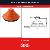G85 - G & T Series Silicone Vacuum Suction Cups | Black Foam