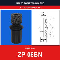 Mini ZP Foam Vacuum Suction Cups | Black & Red Foam product range