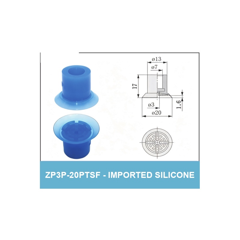 ZP3P Bag Opening Vacuum Suction Cups & Fittings product range