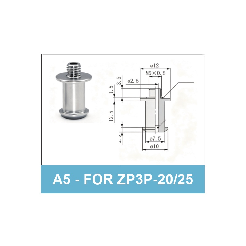 A5 (for ZP3P-20/25) - ZP3P Bag Opening Vacuum Suction Cups & Fittings