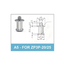 A5 (for ZP3P-20/25) - ZP3P Bag Opening Vacuum Suction Cups & Fittings