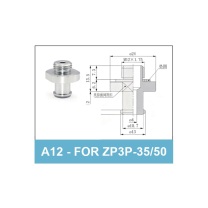 A12 (for ZP3P-35/50) - ZP3P Bag Opening Vacuum Suction Cups & Fittings