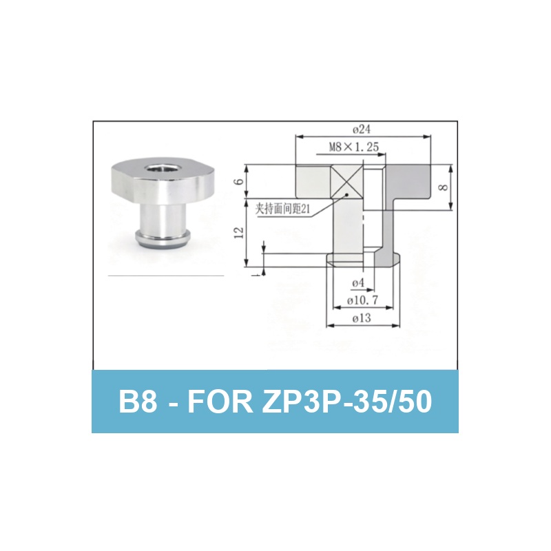 B8 (for ZP3P-35/50) - ZP3P Bag Opening Vacuum Suction Cups & Fittings