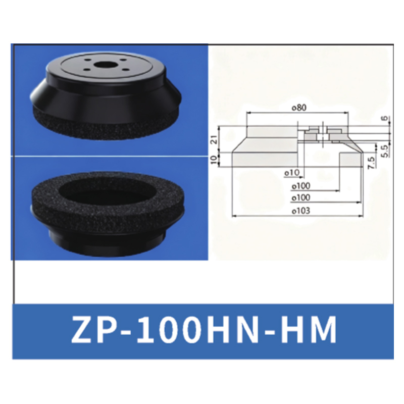 Black ZP-100HN-HM - ZP HN/HS Foam Vacuum Suction Cups