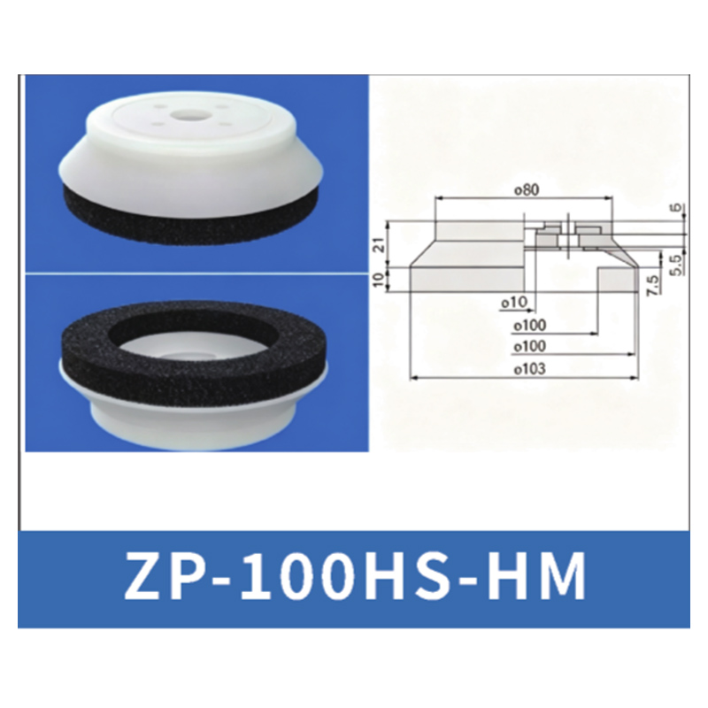 Black ZP-100HS-HM - ZP HN/HS Foam Vacuum Suction Cups