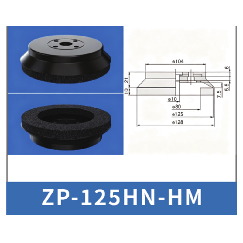 Black ZP-125HN-HM - ZP HN/HS Foam Vacuum Suction Cups