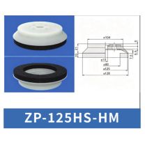 Black ZP-125HS-HM - ZP HN/HS Foam Vacuum Suction Cups