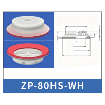 Red ZP-80HS-WH - ZP HN/HS Foam Vacuum Suction Cups