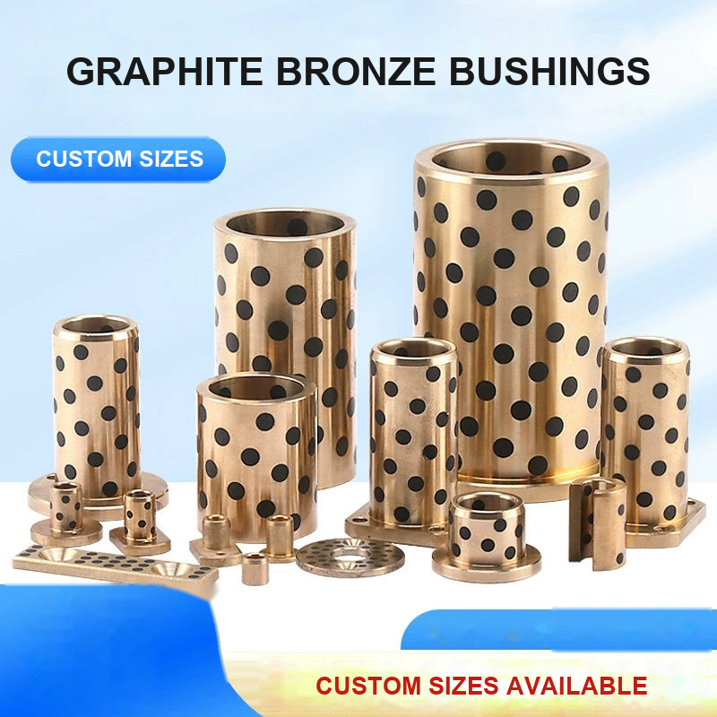 BOLTTE graphite bronze self-lubricating bushing 16 mm bore, 22 mm OD, 45 mm length